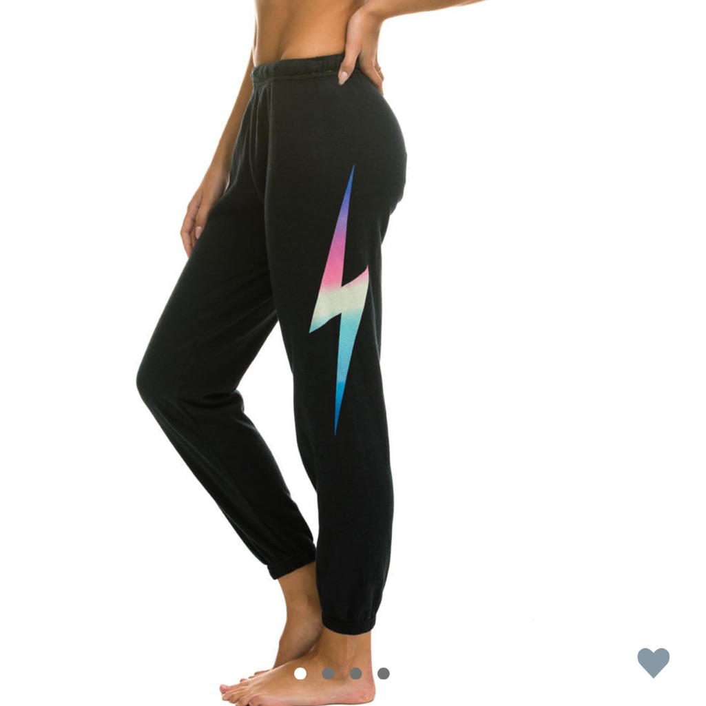Brand New Womens Aviator Nation Lightning Bolt Joggers